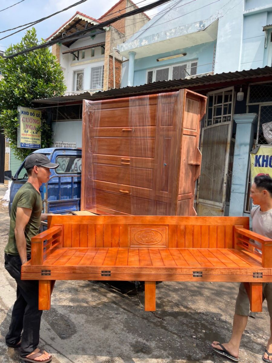 giường gấp gỗ sồi 