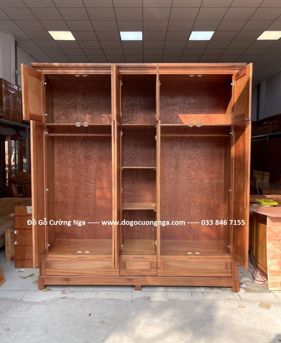 tủ áo gỗ xoan đào 