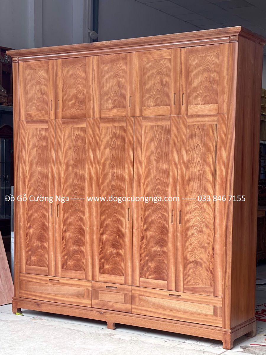 tủ áo gỗ xoan đào 