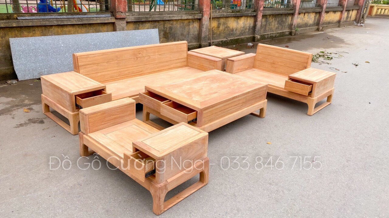 sofa gỗ gõ đỏ
