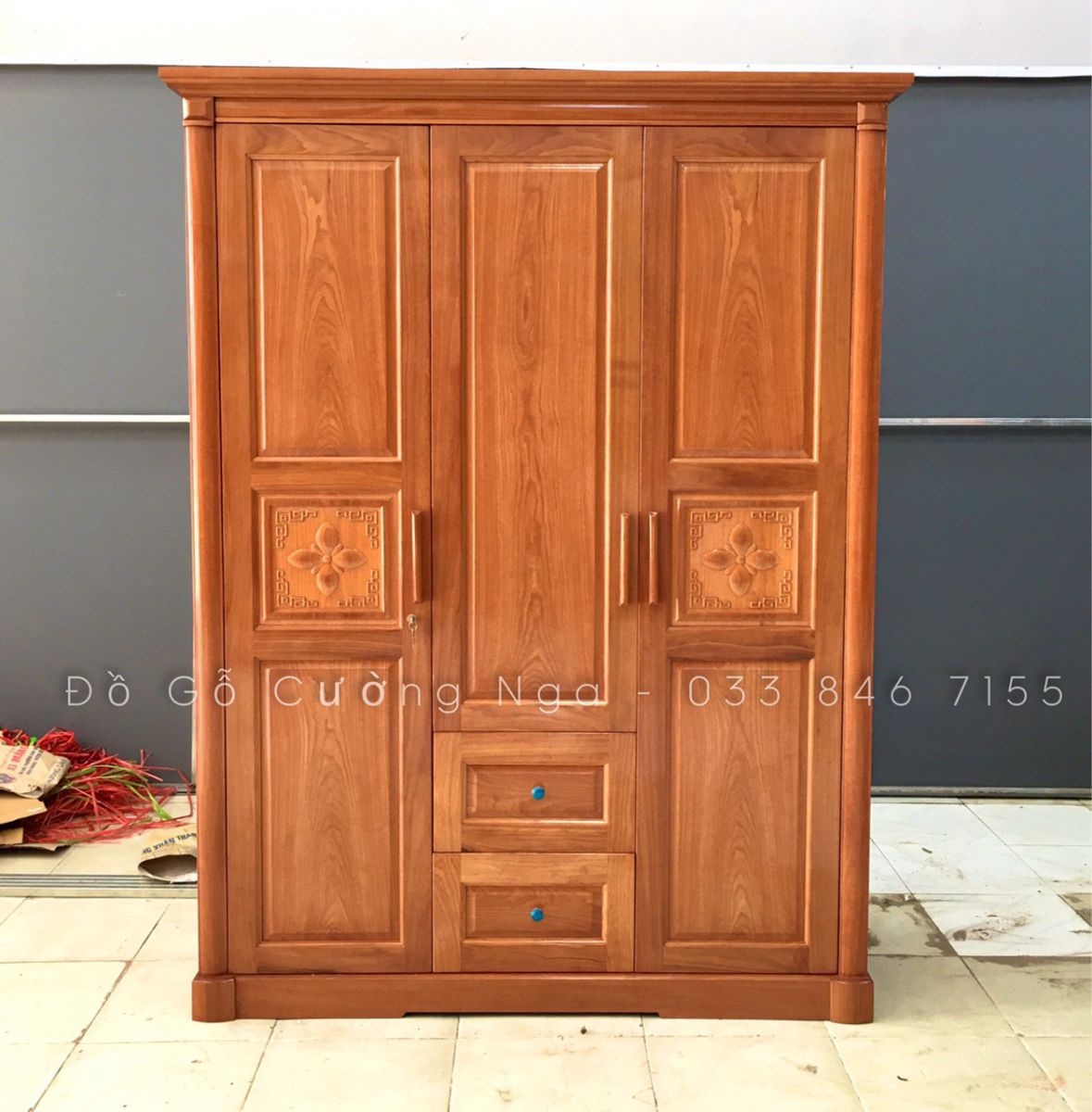 tủ áo gỗ xoan đào 