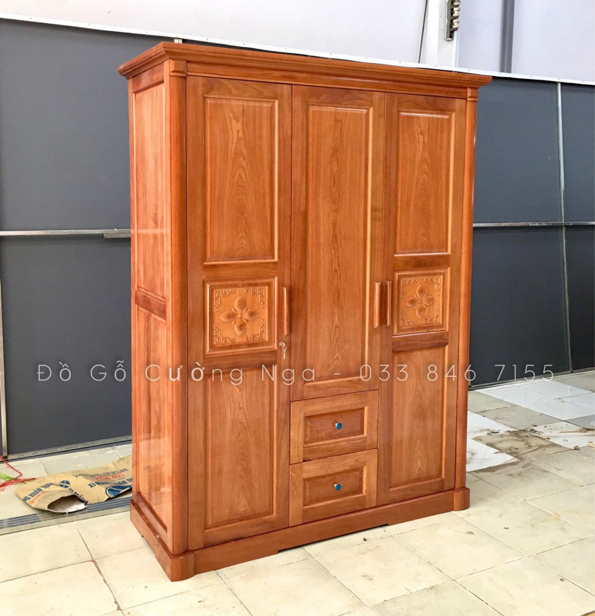 tủ áo gỗ xoan đào giá rẻ 