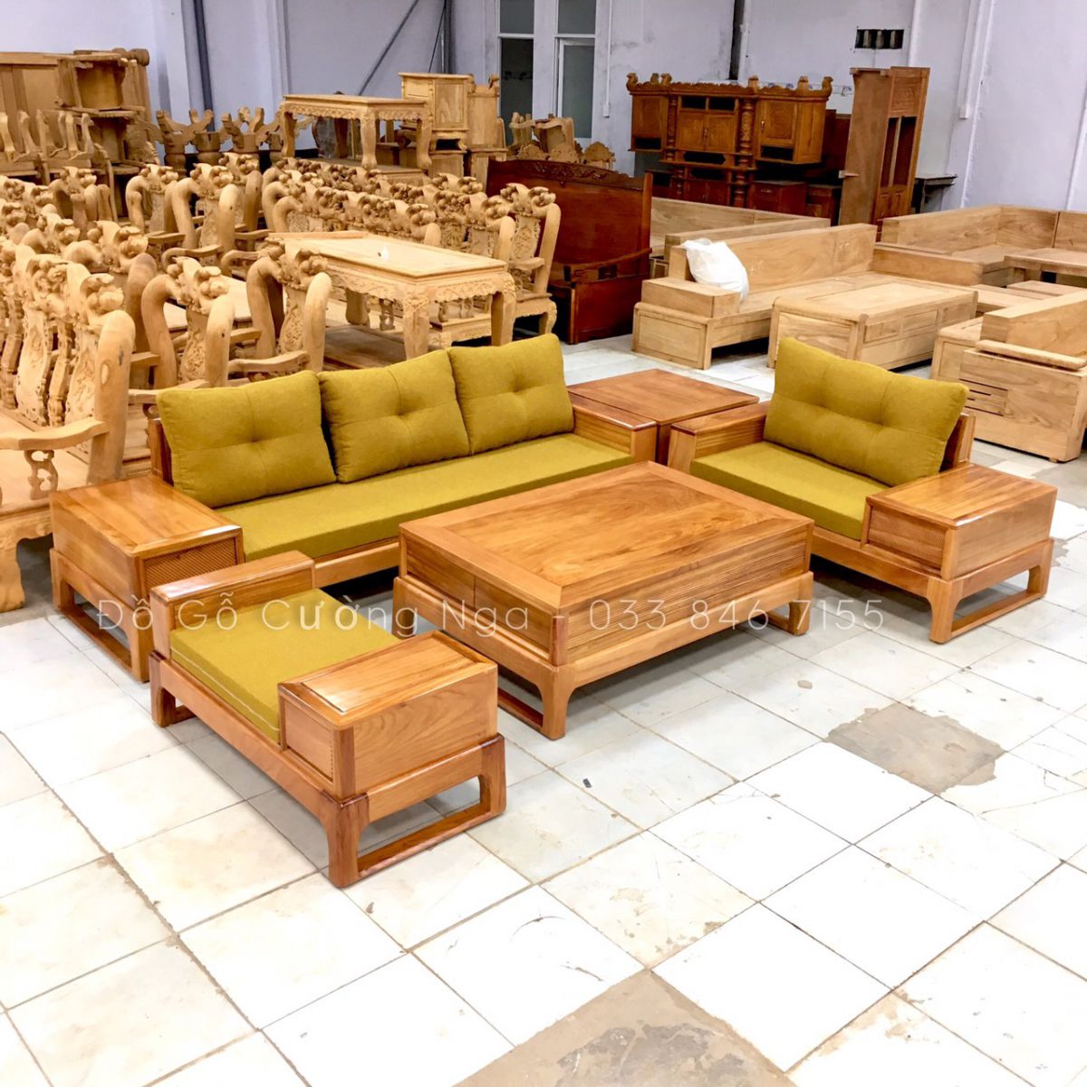 sofa gỗ gõ đỏ cao cấp