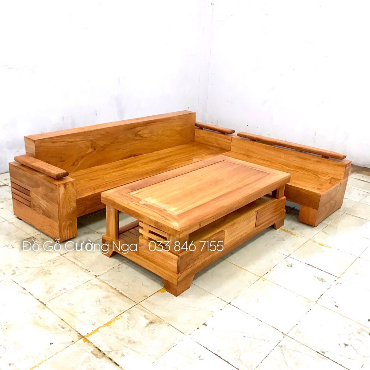 sofa gỗ gõ đỏ