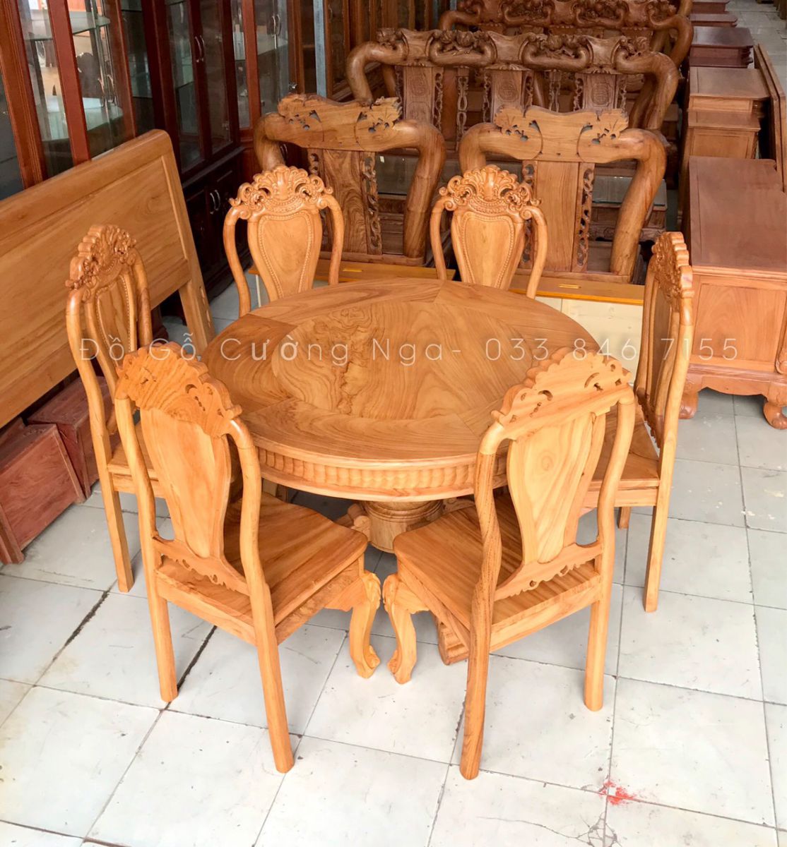 bàn ăn gỗ gõ đỏ