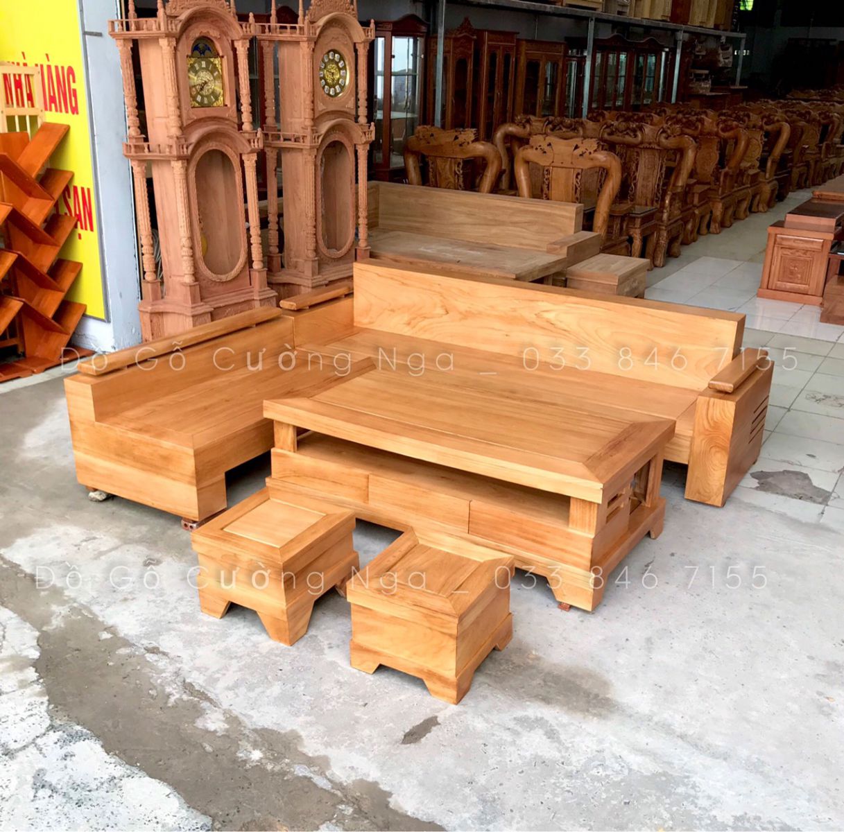 sofa gỗ gõ đỏ 