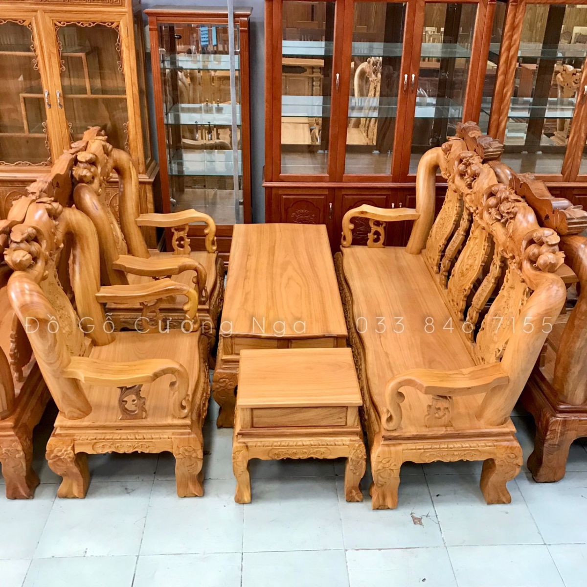 salon gỗ gõ đỏ 
