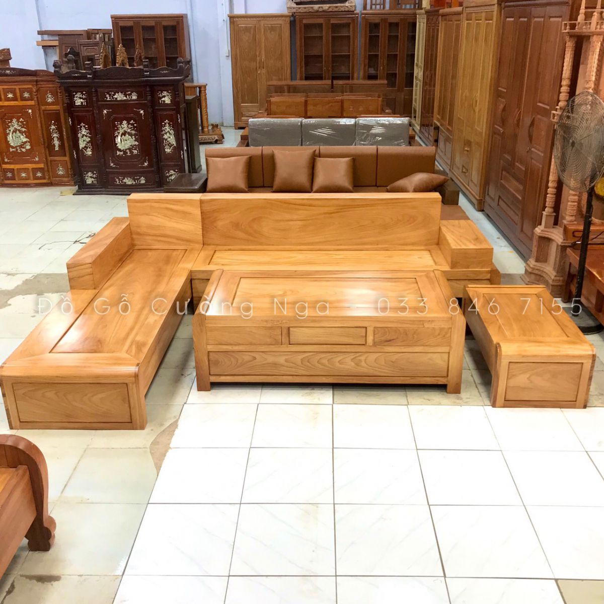 sofa gỗ gõ đỏ 
