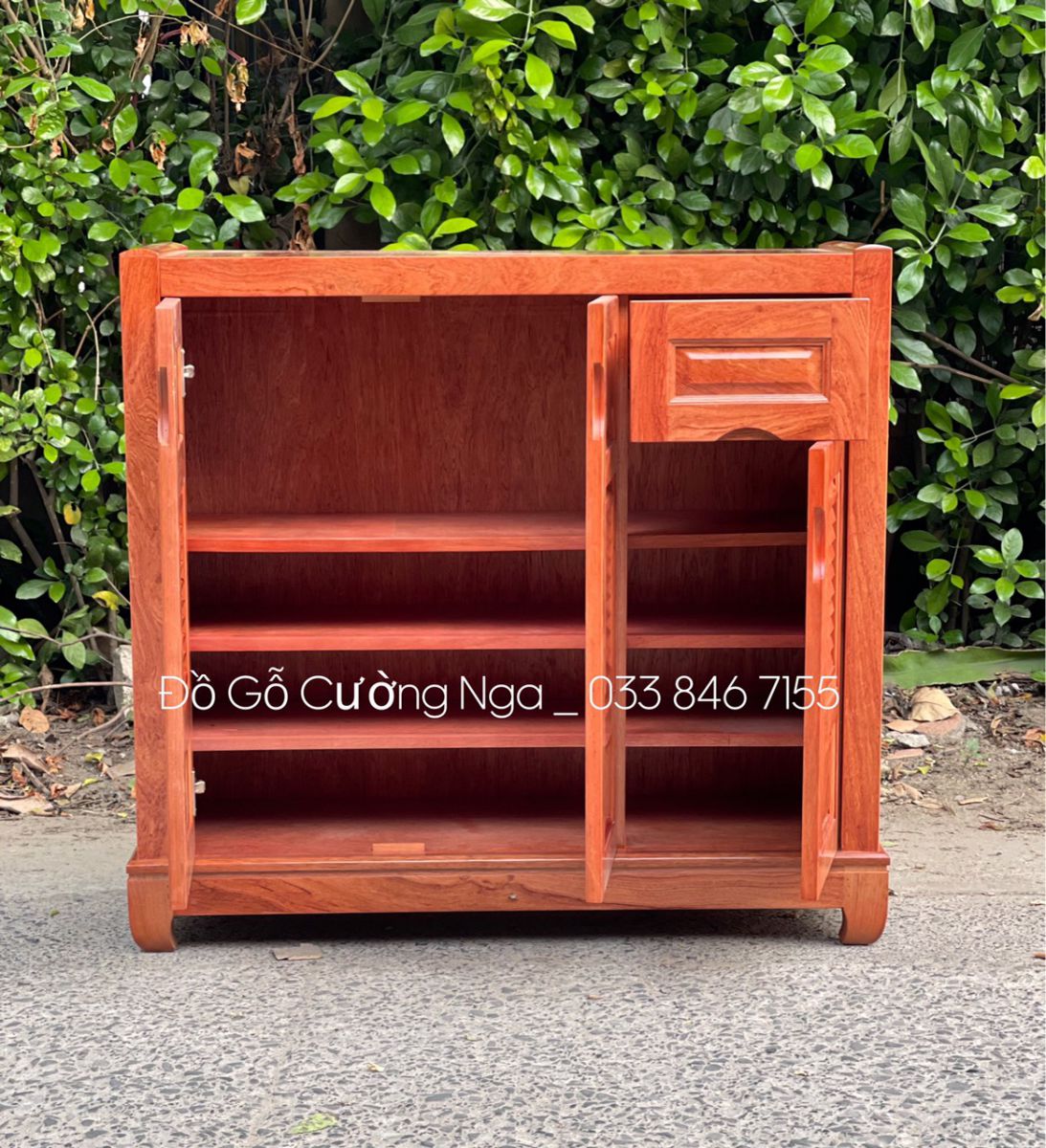 Tủ giày dép gỗ Hương Đá 1m