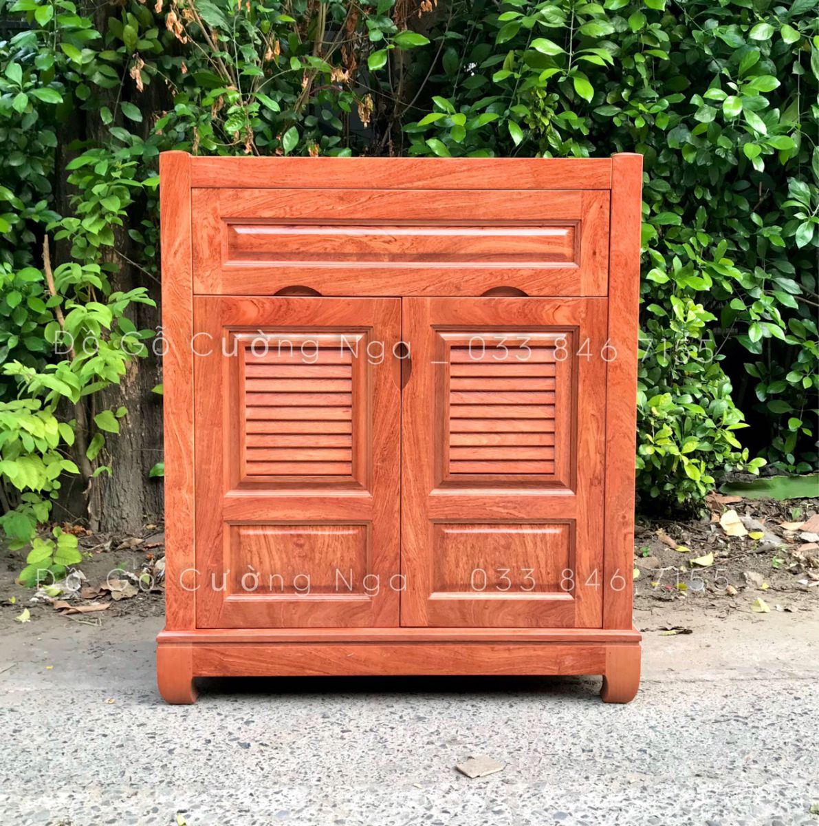 Tủ giày dép gỗ Hương Đá 2 cánh - 80cm
