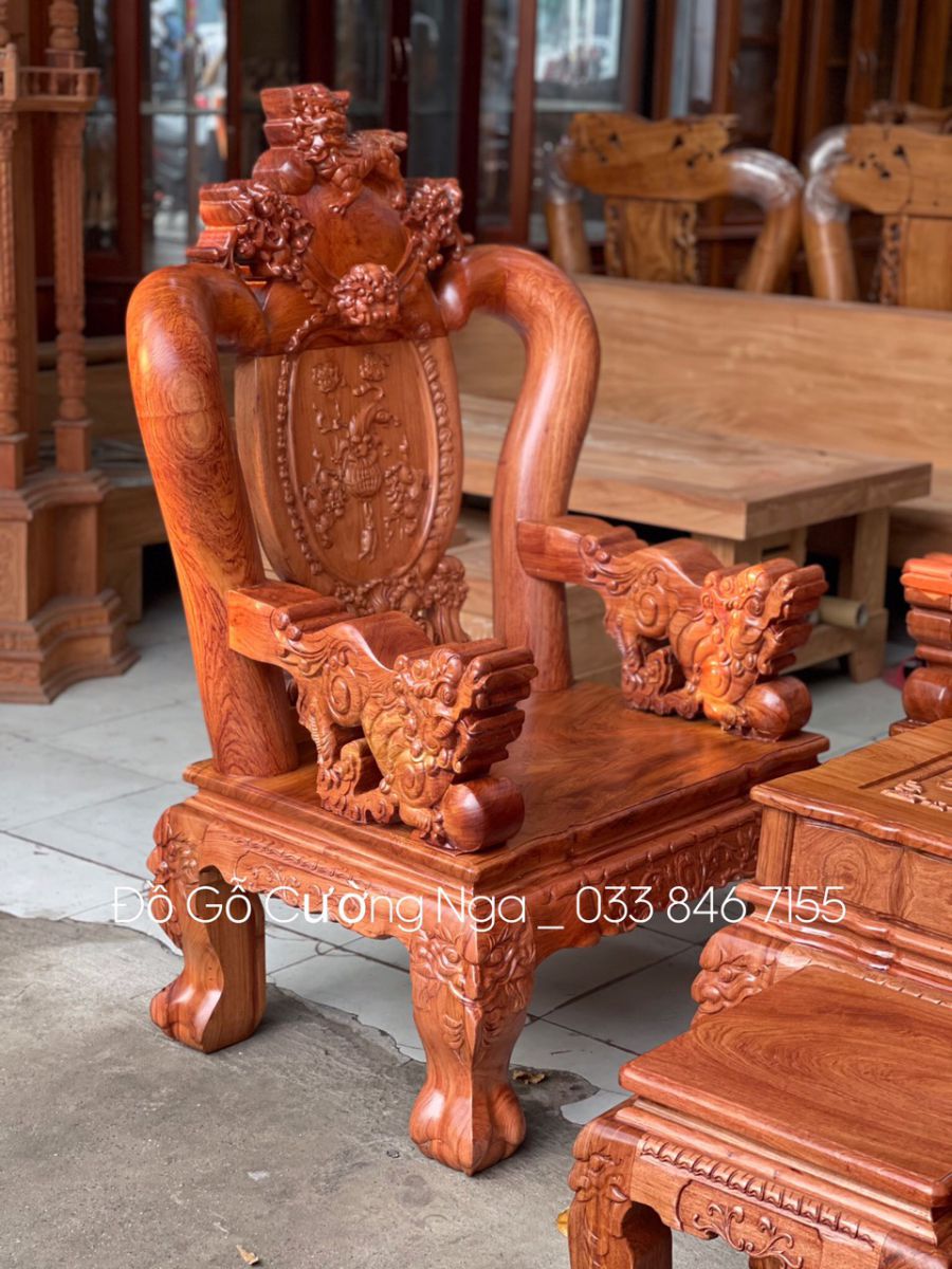 bộ salon gỗ hương đá 