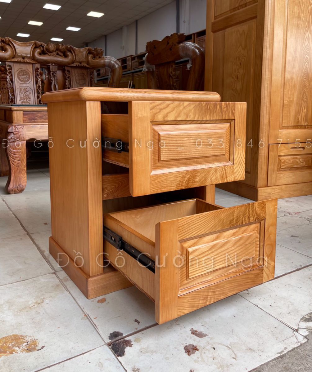 tủ đầu giường gỗ sồi