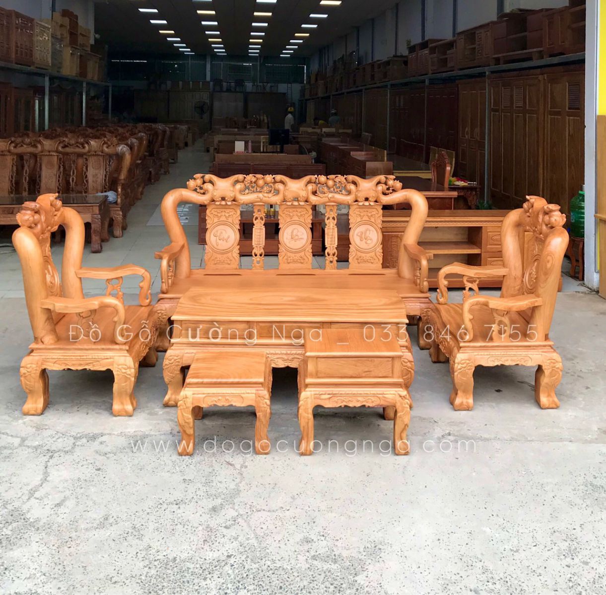 salon gỗ gõ đỏ 