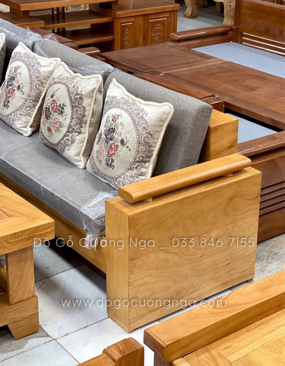 sofa gỗ gõ đỏ 