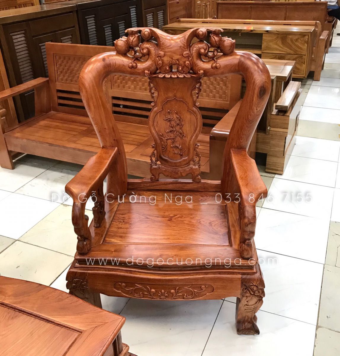 salon gỗ hương đá 
