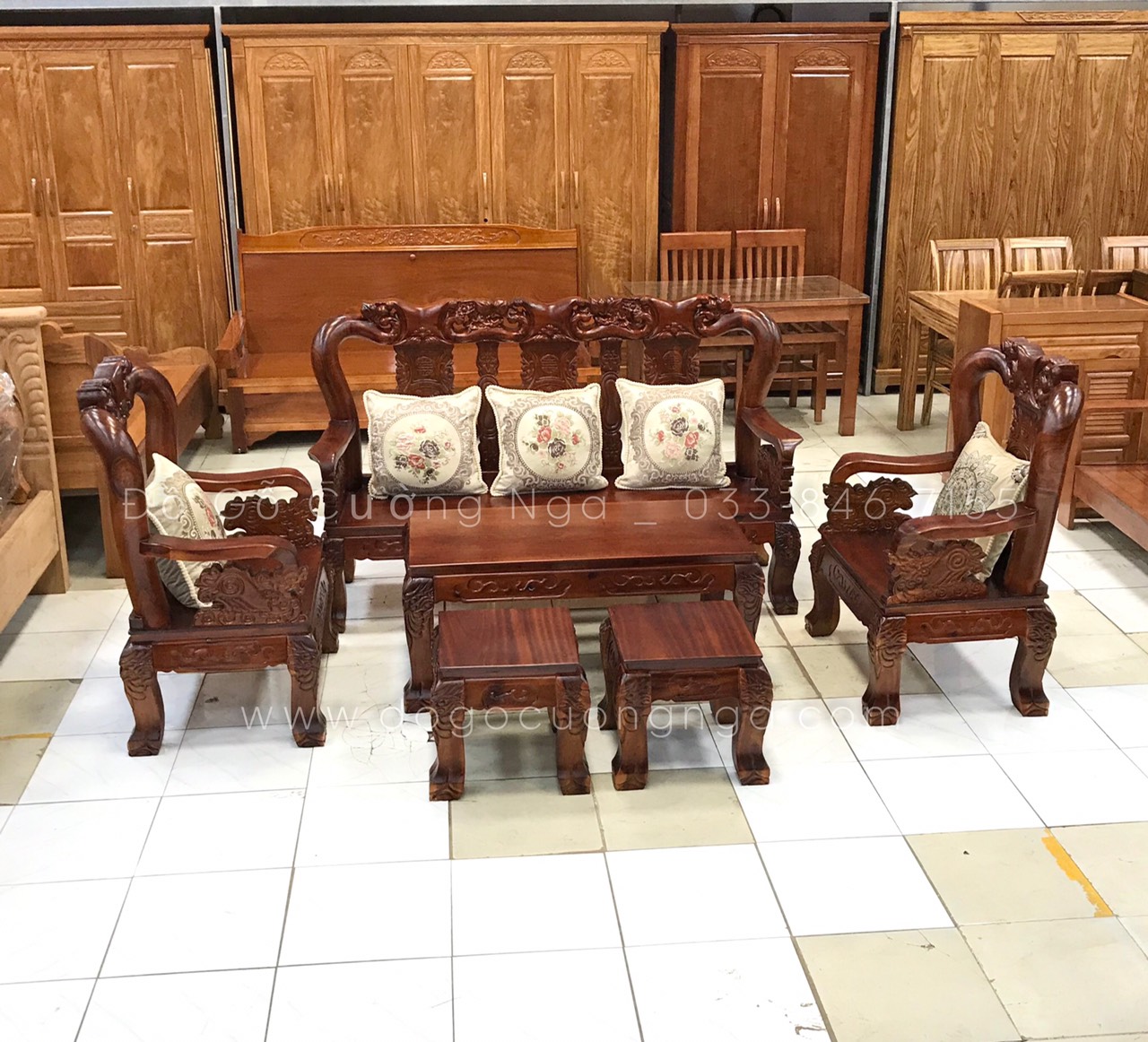 salon gỗ tràm giá rẻ 