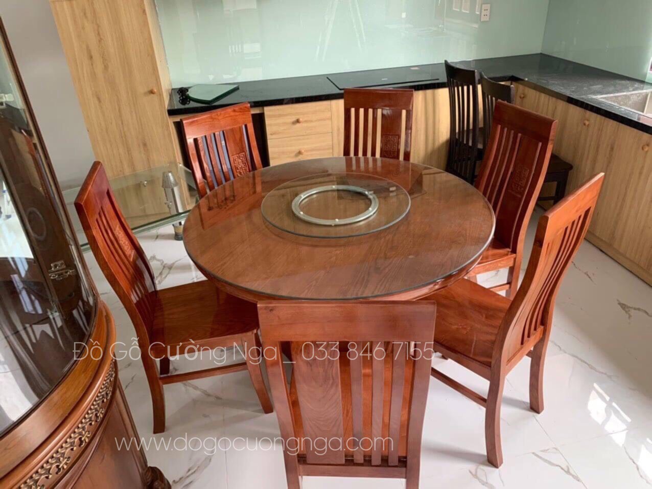 bàn ăn 6 ghế gỗ sồi