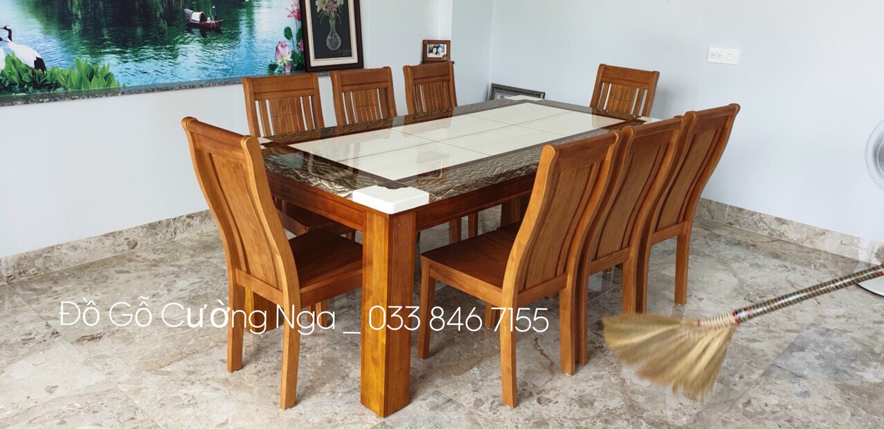 bàn ăn mặt đá - ĐỒ GỖ CƯỜNG NGA 