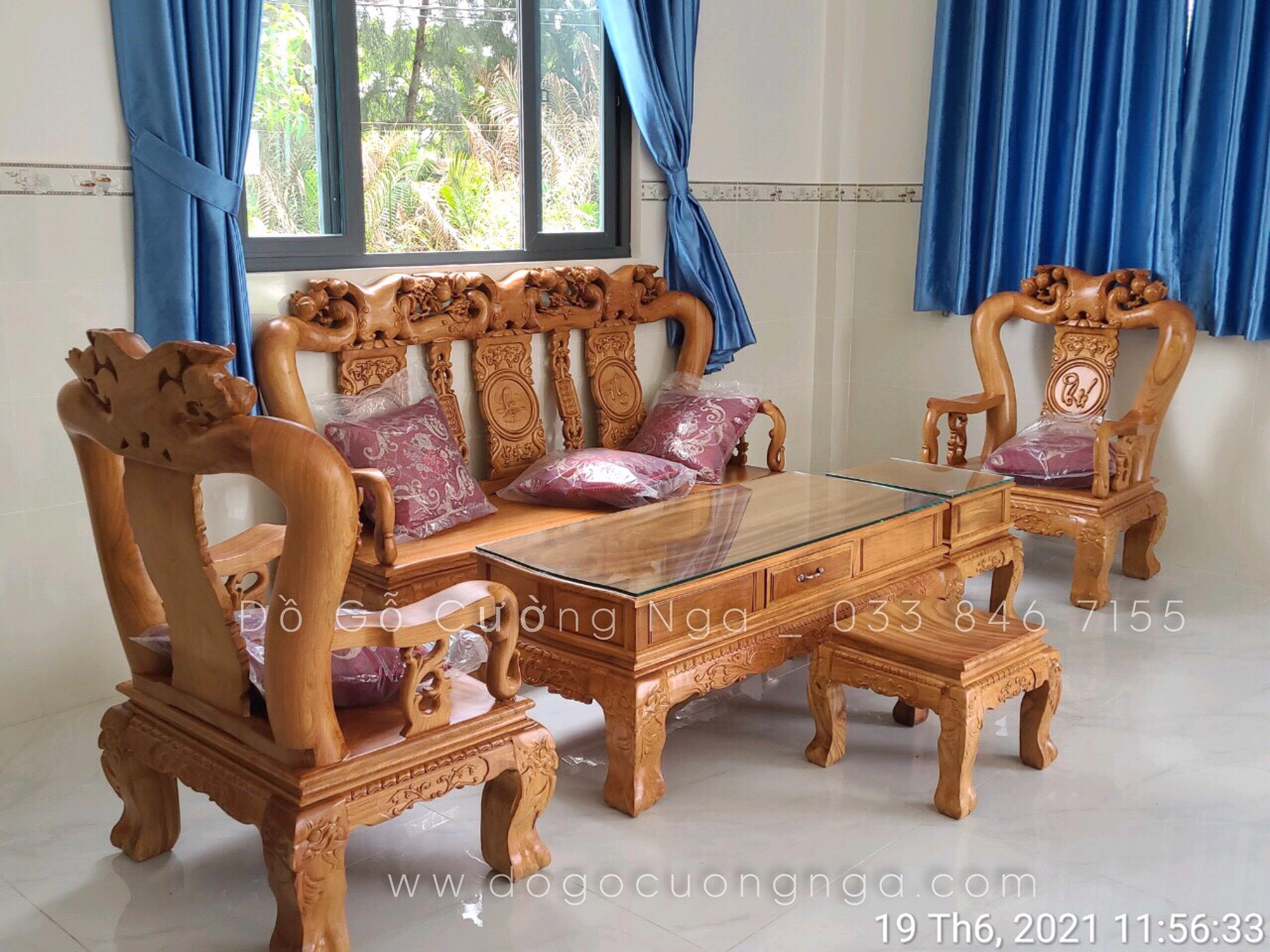 salon gỗ gõ đỏ 