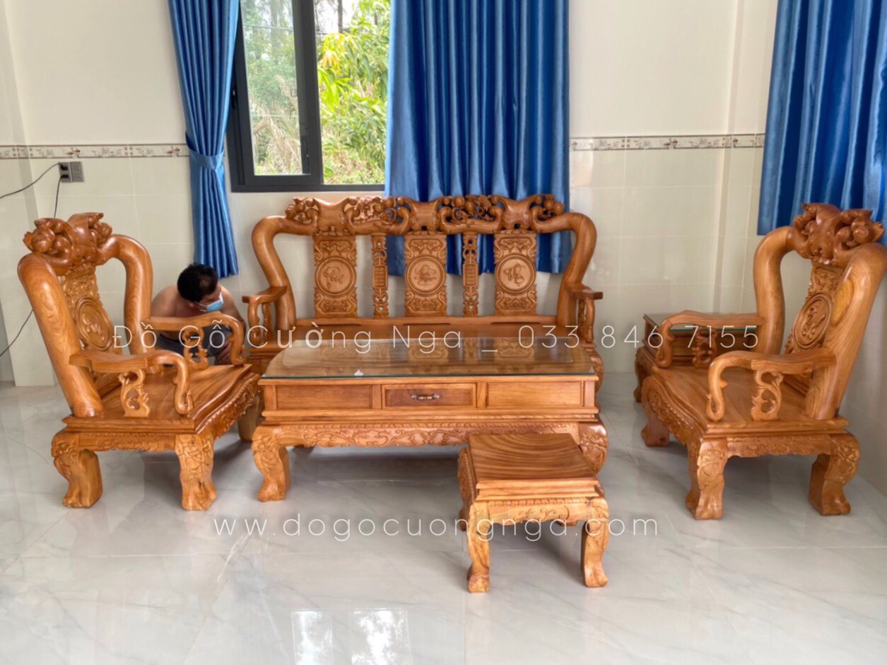 salon gỗ gõ đỏ 