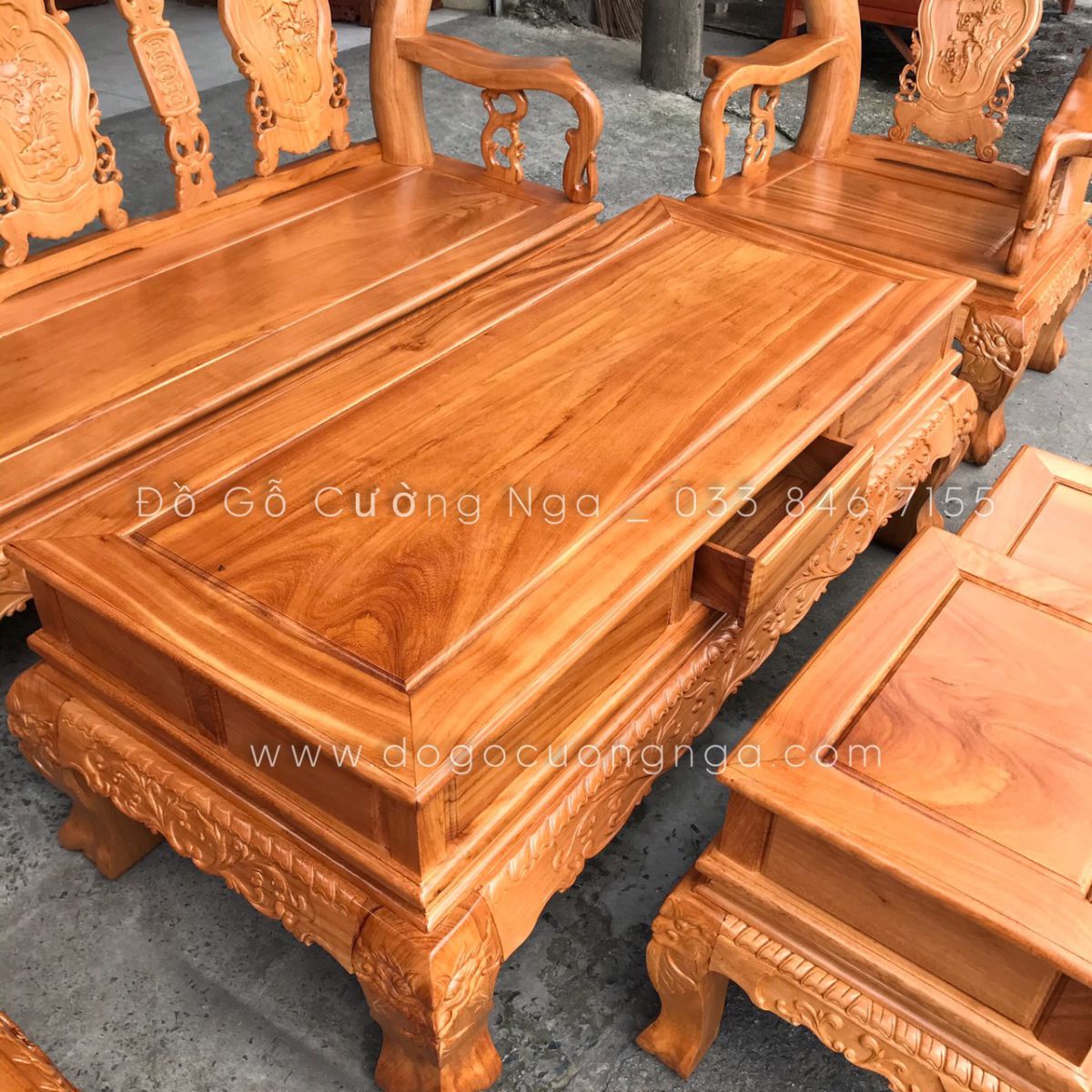 salon gỗ gõ đỏ 