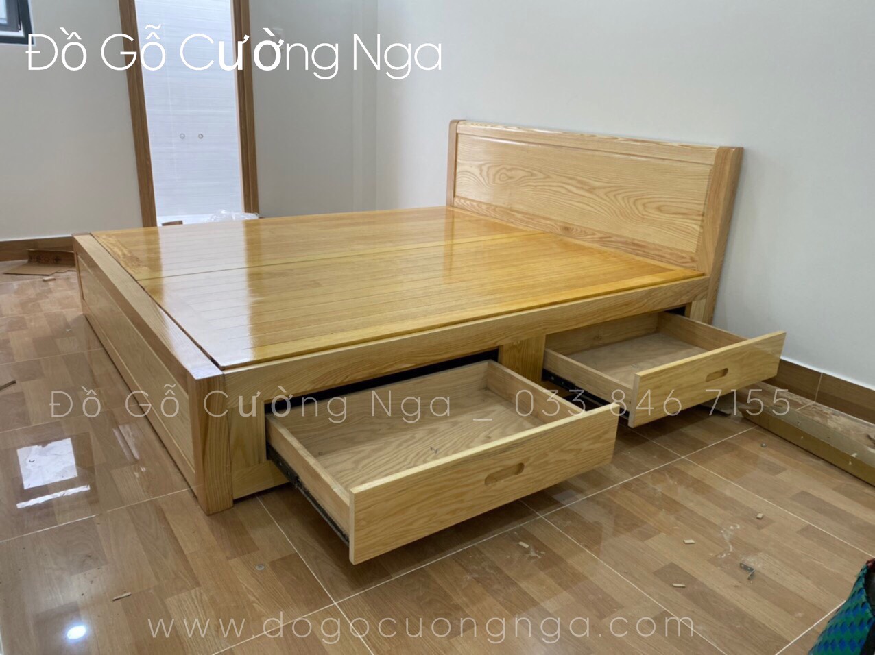 giuong go soi nga 2 ngan keo 
