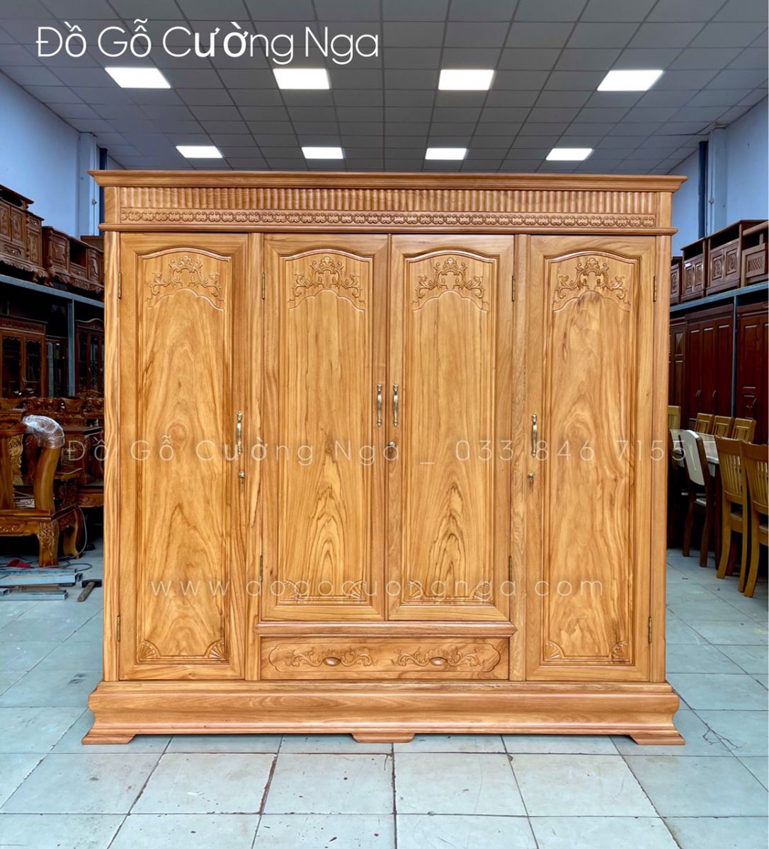 Bộ combo phòng ngủ gỗ Gõ Đỏ 38.2