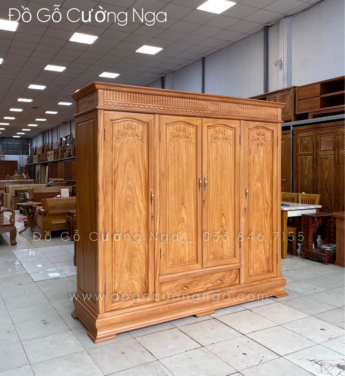 Bộ combo phòng ngủ gỗ Gõ Đỏ 34.4