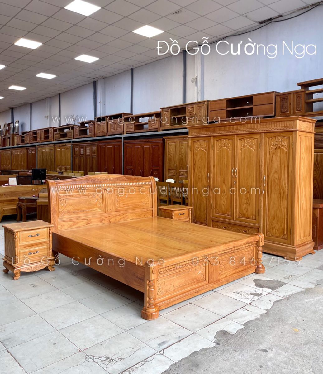 Bộ combo phòng ngủ gỗ Gõ Đỏ 34.4