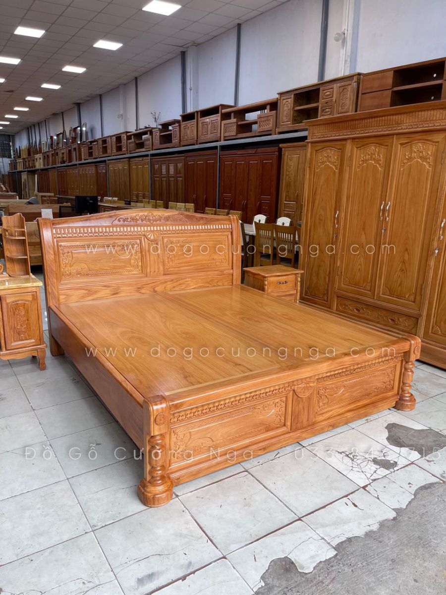 Bộ combo phòng ngủ gỗ Gõ Đỏ 34.4