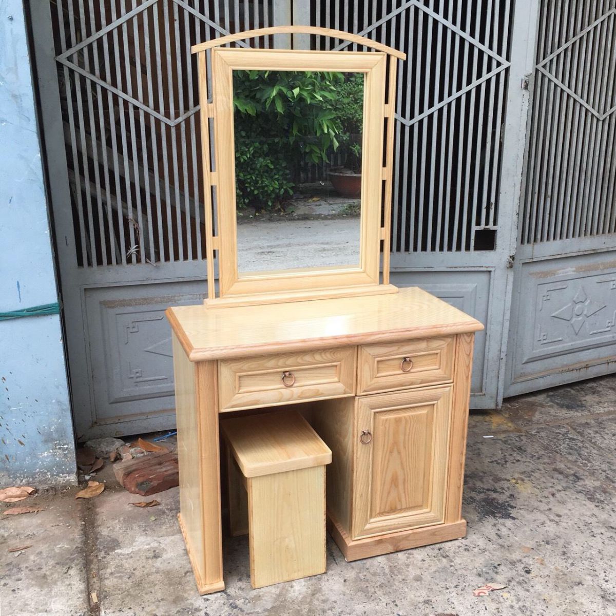 bàn trang điểm gỗ sồi 80cm giá rẻ 