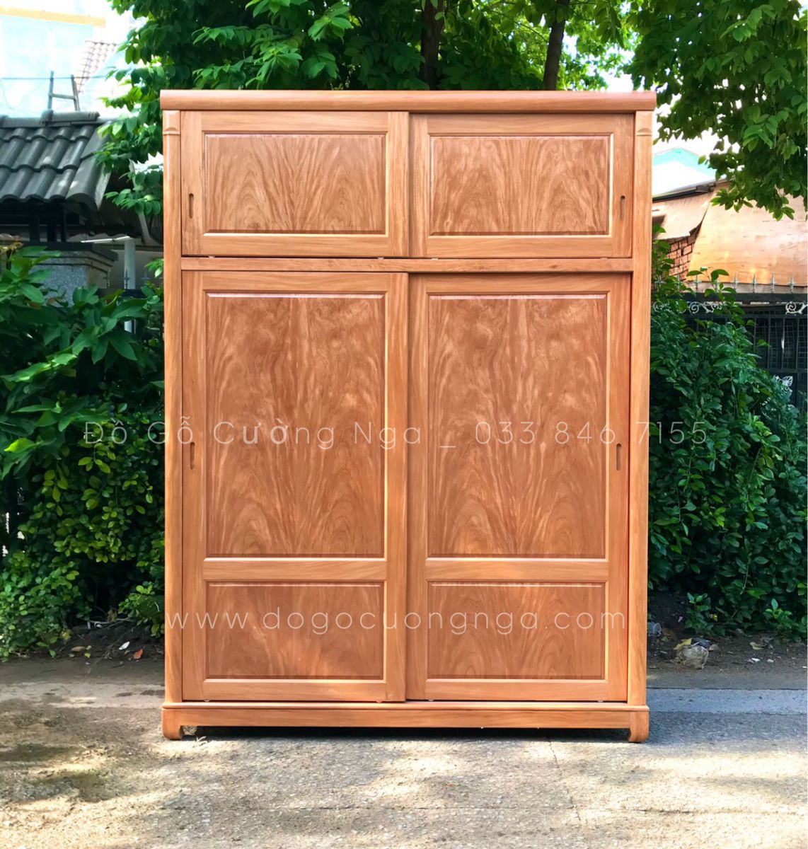 tủ quần áo gỗ đinh hương của lùa 2 tầng 