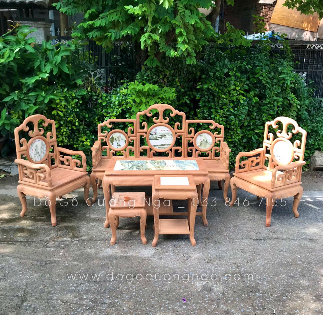 salon gỗ gõ đỏ 