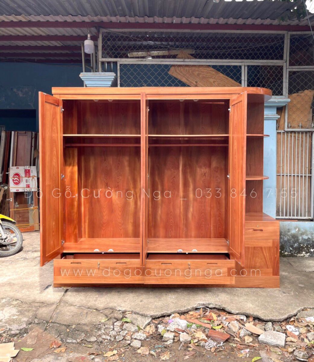 tủ áo gỗ xoan đào hiện đại - giá rẻ 