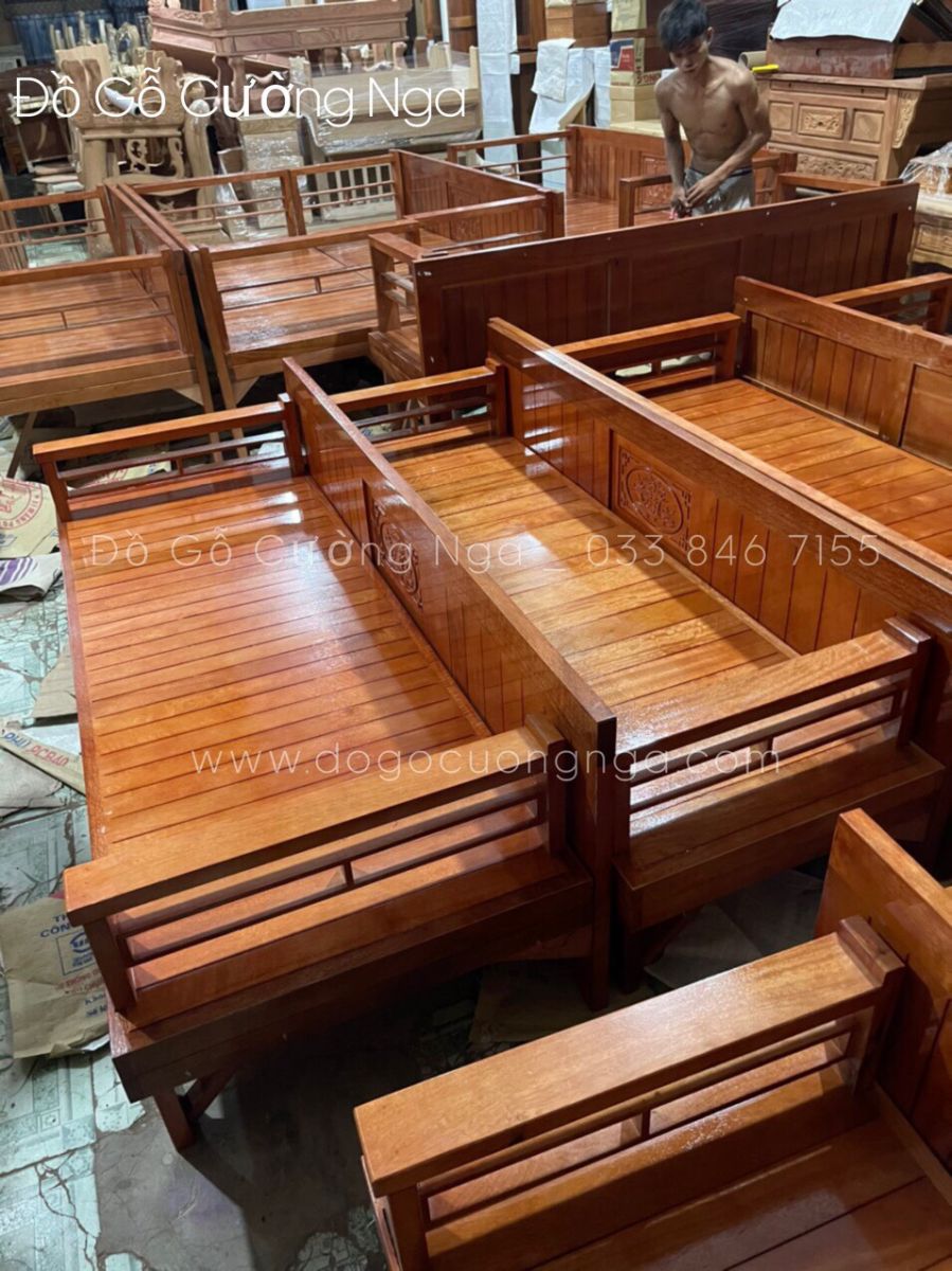 giường gấp gỗ sồi